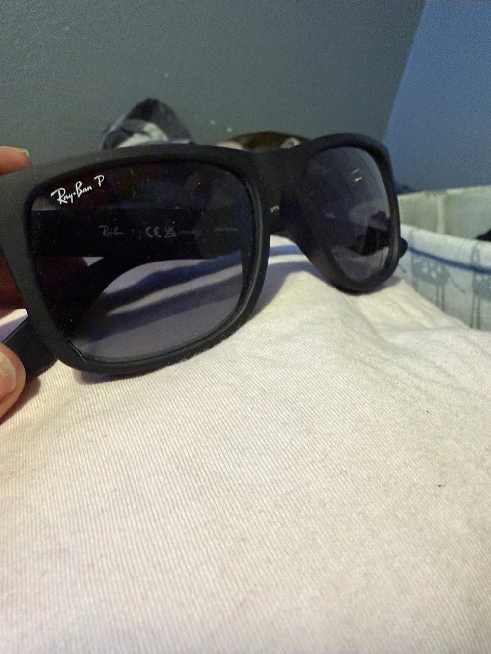 Ray-Ban Black Polarized Wrap Sunglasses